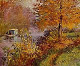 Claude Monet The Studio Boat 2 painting